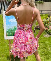 Robe dos nu à bretelles spaghetti